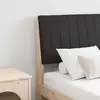 Image de vidaXL Tête de lit capitonnée Noir 135 cm Pin massif