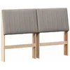 Image de vidaXL Tête de lit capitonnée Taupe 135 cm Pin Massif, Chambre, Têtière Rectangulaire Moderne, Coussin Doux, Mousse Résistante, Bois de Pin, Design Simple et Pratique