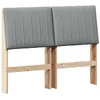 Image de vidaXL Tête de lit capitonnée Gris Clair 120 cm Pin Massif, Tête de lit rectangulaire Moderne, Confortable pour Le Dos, Fusion en pin, Design Minimal, Accessoire de Confort