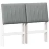Image de vidaXL Tête de lit capitonnée Gris Clair 120 cm Pin Massif, Tête de lit rectangulaire Moderne, Confortable pour Le Dos, Fusion en pin, Design Minimal, Accessoire de Confort
