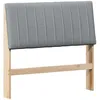 Image de vidaXL Tête de lit capitonnée Gris Clair 100 cm Pin Massif, Tête de lit rectangulaire Moderne, Confortable pour Le Dos, Fusion en pin, Design Minimal, Accessoire de Confort
