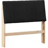 Image de vidaXL Tête de lit capitonnée Noir 100 cm Pin Massif, Chambre, Têtière Rectangulaire Moderne, Coussin Doux, Mousse Résistante, Bois de Pin, Design Simple et Pratique