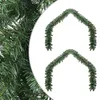 Image de vidaXL Guirlande de Noël 2 pcs Vert 20 m PVC, Guirlande de Noël Tendance, déco Traditionnelle légère pour Salon, entrée, saisonnière, Verdure réutilisable