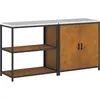 Image de vidaXL Ensemble de Rangement Cuisine 2 pcs Rouillé Acier patiné, Unité de Rangement en Acier rectangulaire, étagère Moderne, Design Pratique pour Organiser, Un Vrai Gain de Place