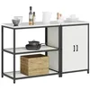 Image de vidaXL Ensemble de Rangement Cuisine 2 pcs Blanc Acier laminé à Froid, Solution de Rangement Moderne, Armoire en Acier rectangulaire, système Pratique d'étagères pour la Maison
