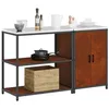 Image de vidaXL Ensemble de Rangement Cuisine 2 pcs Rouillé Acier patiné, Solution de Rangement Moderne, Armoire en Acier rectangulaire, système Pratique d'étagères pour la Maison