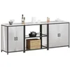 Image de vidaXL Ensemble de Rangement Cuisine 3 pcs Argenté Acier Inoxydable, Armoire de Cuisine Moderne, Solutions de Rangement Gain de Place, Organiseur Industriel pour Toute la Maison