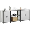 Image de vidaXL Ensemble de Rangement Cuisine 3 pcs Argenté Acier galvanisé, Armoire de Cuisine Moderne, Solutions de Rangement Gain de Place, Organiseur Industriel pour Toute la Maison