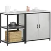 Image de vidaXL Ensemble de Rangement Cuisine HATTEM 2 pc Argenté