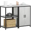 Image de vidaXL Ensemble de Rangement Cuisine 2 pcs Argenté Acier galvanisé, Solution de Rangement Moderne, Armoire en Acier rectangulaire, système Pratique d'étagères pour la Maison