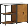 Image de vidaXL Ensemble de Rangement Cuisine 2 pcs Rouillé Acier patiné, Solution de Rangement Moderne, Armoire en Acier rectangulaire, système Pratique d'étagères pour la Maison