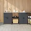 Image de vidaXL Ensemble de rangement cuisine avec étagère 3 pcs Anthracite