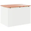 Image de vidaXL Banc de Jardin Blanc 60 x 40 x 43 cm Acier, Jardin et Terrasse, Siège d'extérieur Moderne, Banc Durable, Meubles de Patio Chics pour la détente et Les rassemblements
