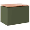 Image de vidaXL Banc de Jardin Vert Olive 60 x 40 x 43 cm Acier, Jardin et Terrasse, Siège d'extérieur Moderne, Banc Durable, Meubles de Patio Chics pour la détente et Les rassemblements