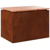 Image de vidaXL Banc de Jardin Rouillé 60 x 40 x 43 cm, Jardin et Terrasse, Siège d'extérieur Moderne, Banc Durable, Meubles de Patio Chics pour la détente et Les rassemblements