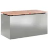 Image de vidaXL Banc de Jardin Argent 80 x 40 x 43 cm Acier galvanisé, Banc Moderne, résistant pour Jardin et terrasse, mobilier de Patio stylé, Salon d’extérieur étanche