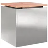 Image de vidaXL Banc de Jardin Argent 40 x 40 x 43 cm Acier Inoxydable, Jardin et Terrasse, Siège d'extérieur Moderne, Banc Durable, Meubles de Patio Chics pour la détente et Les rassemblements