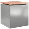 Image de vidaXL Banc de Jardin Argent 40 x 40 x 43 cm Acier galvanisé, Jardin et Terrasse, Siège d'extérieur Moderne, Banc Durable, Meubles de Patio Chics pour la détente et Les rassemblements