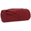 Image de vidaXL Couvertures à Jeter 24 pcs Rouge Bordeaux 240 x 220 cm Toison, Couverture Douillette, Fleece Léger et Résistant, Décor Plush Intérieur, Chaleur pour Canapé, Parfait pour Se Câliner