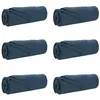 Image de vidaXL Couvertures à Jeter 6 pcs Bleu Marine 280 x 210 cm Toison, Couverture légère et Durable, en Polaire Douce, idéale pour Le Salon, déco intérieure, Accessoire cocooning