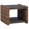Image de vidaXL Table Basse Naturel 45 x 45 x 45 cm Bois de Mahogany Massif, Table rectangulaire Tendance, Bois Durable, Meuble Moderne pour café, déco Maison et Bureau