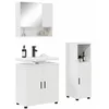 Image de vidaXL Ensemble de mobilier de Salle de Bain 3 pcs Blanc Brillant,