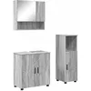 Image de vidaXL Ensemble de mobilier de Salle de Bain 3 pcs Sonoma Gris,