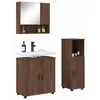 Image de vidaXL Ensemble de mobilier de Salle de Bain 3 pcs Chêne Marron,