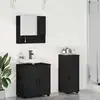 Image de vidaXL Ensemble de mobilier de salle de bain avec tiroir 3 pcs Noir