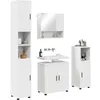 Image de vidaXL Ensemble de mobilier de Salle de Bain Montage Mural 4 pcs Blanc,