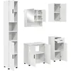 Image de vidaXL Ensemble de mobilier de Salle de Bain avec tiroir 5 pcs Blanc,