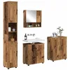 Image de vidaXL Ensemble de mobilier de Salle de Bain 4 pc Bois Ancien, Rénovation de Salle de Bain, Meubles Modernes, lavabo Compact, Rangement Haut, Petit Cabinet, étagères Pratiques