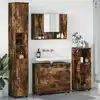 Image de vidaXL Ensemble de mobilier de salle de bain 4 pcs Chêne fumé
