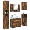 Image de vidaXL Ensemble de mobilier de Salle de Bain 5 pcs Chêne fumé,