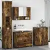 Image de vidaXL Ensemble de mobilier de salle de bain 4 pcs Chêne fumé
