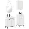 Image de vidaXL Ensemble de mobilier de Salle de Bain avec tiroir 3 pcs Blanc,