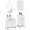 Image de vidaXL Ensemble de mobilier de Salle de Bain 3 pcs Blanc Brillant,