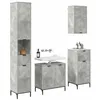 Image de vidaXL Ensemble de mobilier de Salle de Bain avec tiroir Gris béton,