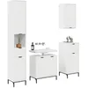 Image de vidaXL Ensemble de mobilier de Salle de Bain avec Porte Blanc Brillant