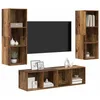 Image de vidaXL Ensemble Meuble TV 3 pcs Bois Ancien Bois d'ingénierie, Rangement pour Le Salon, Armoire Murale Moderne, Design rectangulaire, Bois Composite, Meuble Vertical Gain de Place