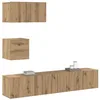 Image de vidaXL Ensemble Meuble TV 3 pcs Chêne Artisanal Bois d'ingénierie, Salon Contemporain, Rangement rectangulaire, Italien, Meuble Mural en Bois, Console média Chic, Meuble Compact