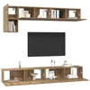 Image de vidaXL Ensemble Meuble TV 5 pcs Chêne Artisanal Bois d'ingénierie, Meuble rectangulaire Moderne pour Salon, Rangement Mural, Alternative Chic au Support TV, Organisateur Pratique