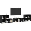 Image de vidaXL Ensemble de Meubles TV 8 pcs Chêne Noir Bois d'ingénierie, Solutions de Rangement pour Le Salon, Meuble Mural Moderne, Gain de Place et Organisation à la Maison