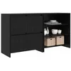Image de vidaXL Buffet 2 pcs Chêne Noir 70 x 41 x 75 cm Bois d'ingénierie, Rangement Salon, Grand Meuble, Buffet rectangulaire, Bois reconstitué pour Un intérieur Moderne
