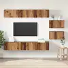 Image de vidaXL Ensemble meuble TV Montage mural Bois ancien Bois d'ingénierie
