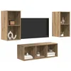 Image de vidaXL Ensemble Meuble TV 3 pcs Chêne Artisanal Bois d'ingénierie, Rangement Moderne pour Le Salon : Armoire Murale, étagères flottantes, Centre de Divertissement, Organisateur stylé