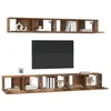 Image de vidaXL Ensemble Meuble TV 5 pcs Bois Ancien Bois d'ingénierie, Rangement Salon, Meuble TV Moderne, étagère Murale Chic, Organisateur Cube Pratique