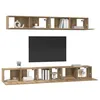 Image de vidaXL Ensemble Meuble TV 5 pcs Chêne Artisanal Bois d'ingénierie, Rangement Salon, Meuble TV Moderne, étagère Murale Chic, Organisateur Cube Pratique
