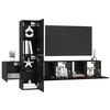 Image de vidaXL Ensemble Meuble TV 5 pc Chêne Noir Bois d'ingénierie