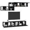 Image de vidaXL Ensemble Meuble TV avec tiroir Chêne Noir Bois d'ingénierie, Meuble TV élégant, unité Murale Moderne, étagère rectangulaire, armoires murales Pratiques pour Votre Salon
